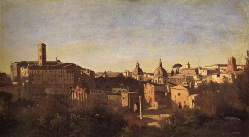 Corot Camille The forum of the garden farnes Germany oil painting art